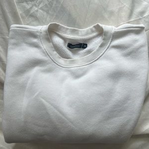 Boohoo cropped brown and white sweater- come together